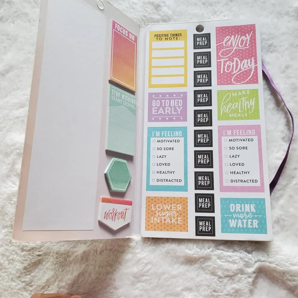 The Happy Planner Healthy Hero Accessory Book Read Description